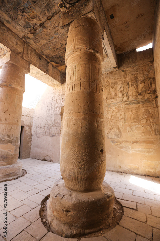 Column in Mortuary Temple of Seti I, Luxor, Egypt Column in Mortuary Temple of Seti I, Luxor, Egypt