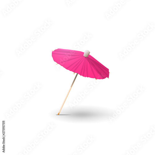 Cocktail umbrella isolated on white background for your creativity