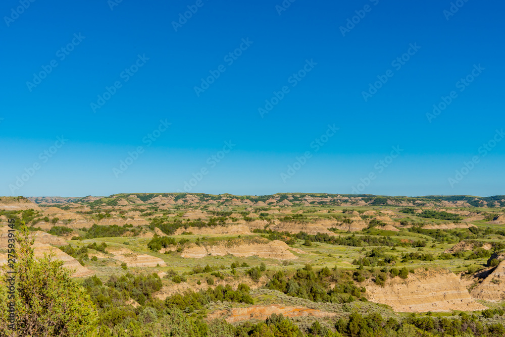 Overlooking The North Dakota Bandlands