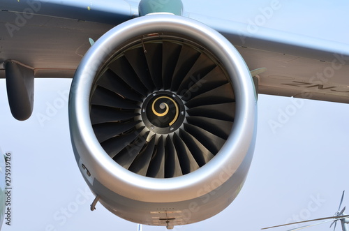 Aircraft turbine detail. Fan and cone system. © Lucas