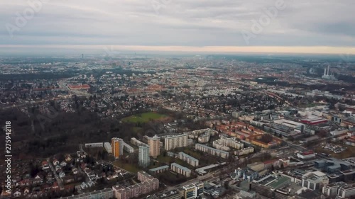 Wallpaper Mural Cinematic Tilt Down High Altitude Drone Aerial of Munich Bavaria Germany Suburbia Torontodigital.ca