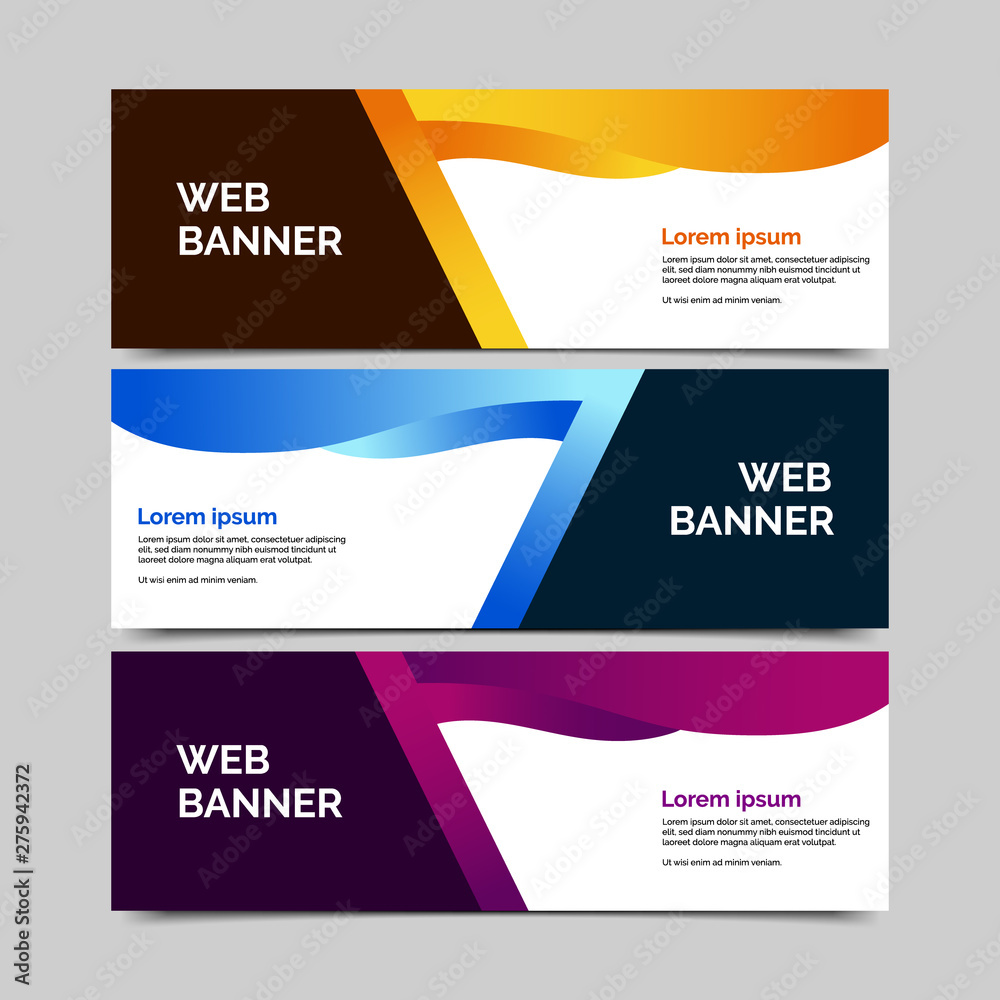 Naklejka premium Vector abstract geometric design banner web template.