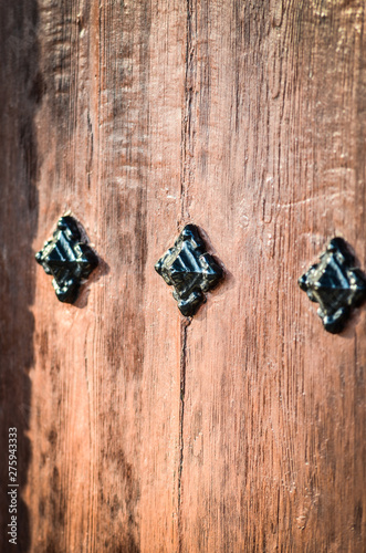 ancient doors close up on the historical streets of Spain