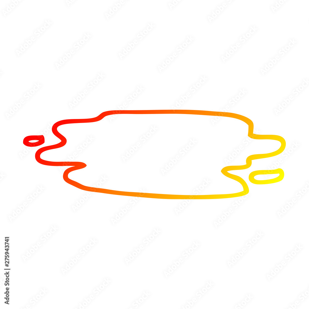 warm gradient line drawing cartoon wet puddle warm gradient line drawing cartoon wet puddle