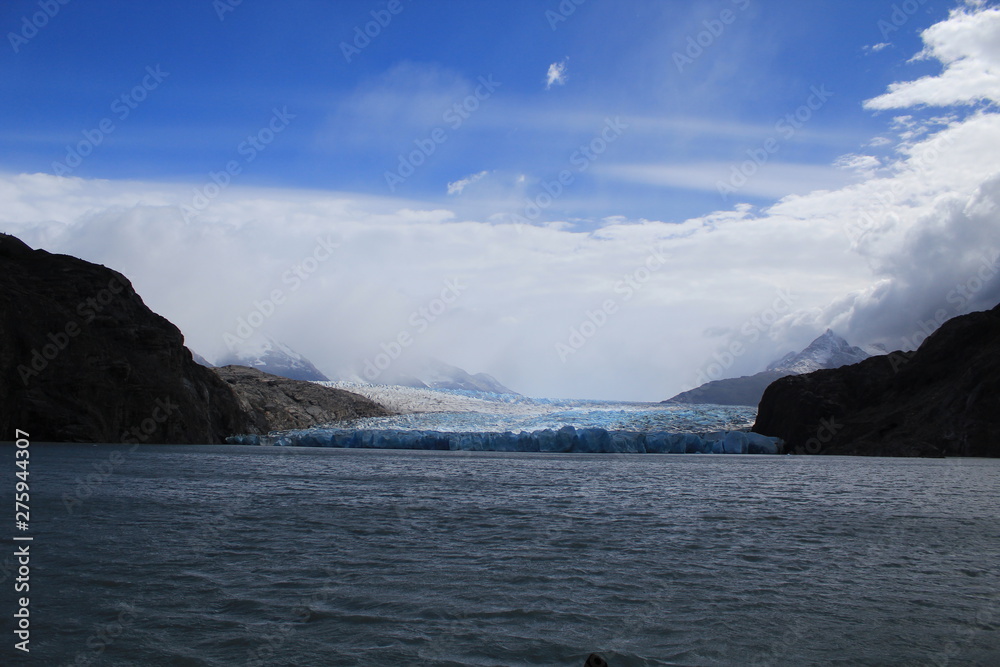el glaciar grey en patagonia chilena, glaciar paisaje 
