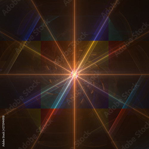 Squares star and RGB gradients
