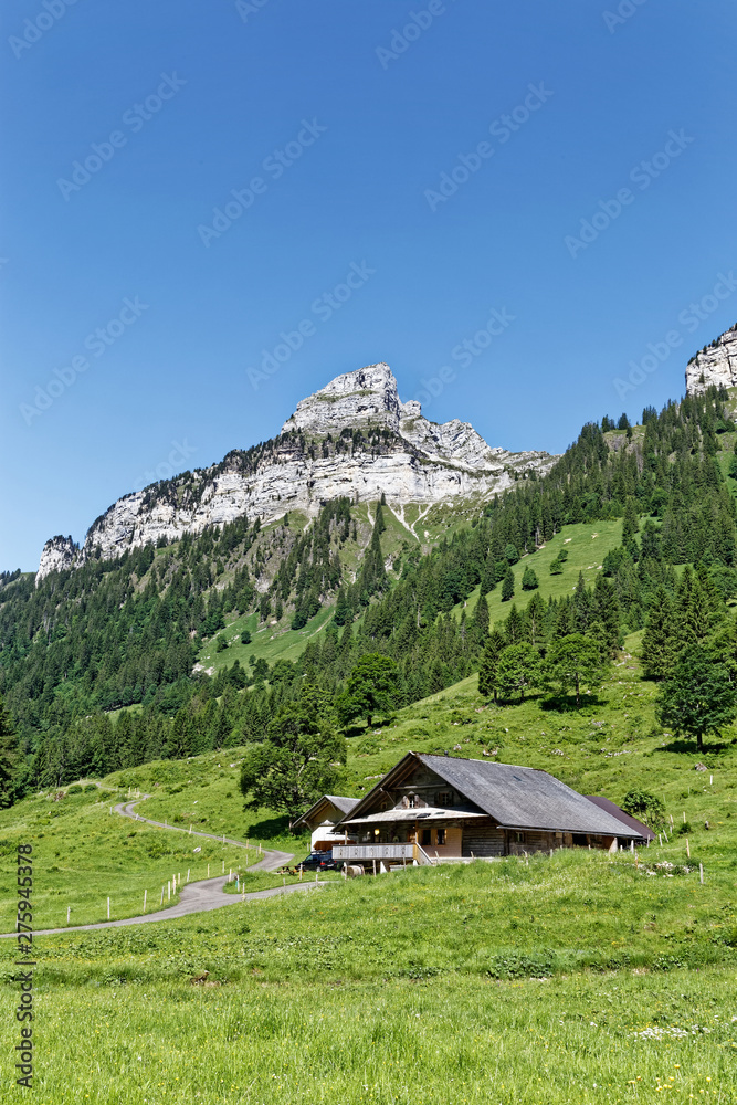 Vallée de Justistal dans les Alpes Suisses