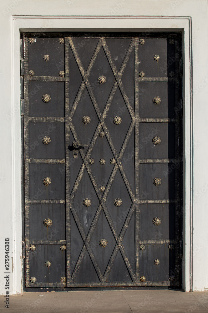 Medieval iron door