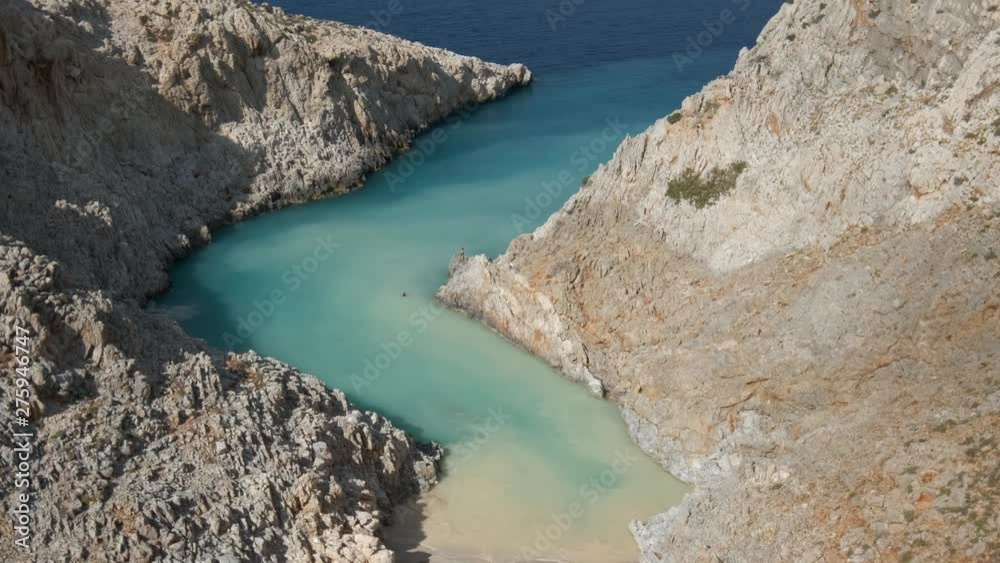 Seitan limania beach on Crete, Greece Seitan limania beach on Crete, Greece