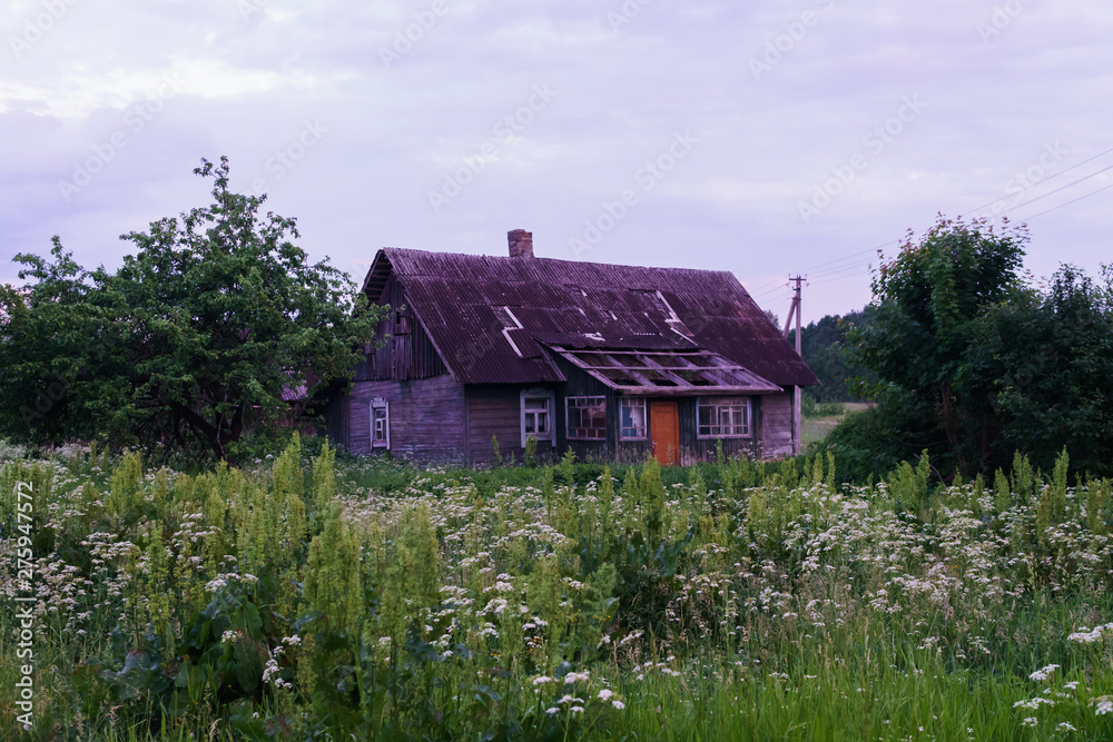 Old traditional abandoned buildings in the village.Country life. Old traditional abandoned buildings in the village.Country life.