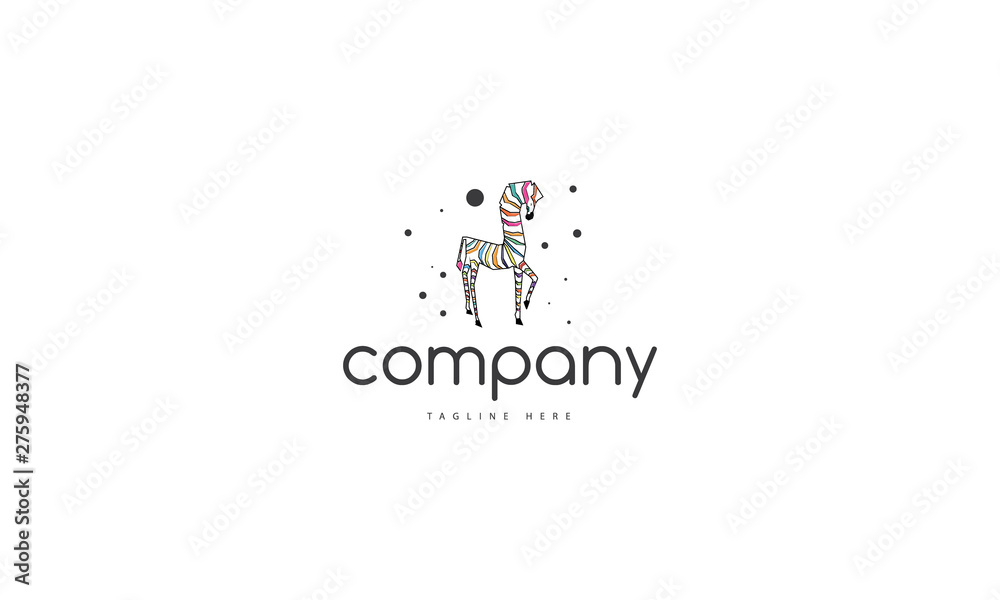 Vector logo on which the abstract image of a zebra. Vector logo on which the abstract image of a zebra.