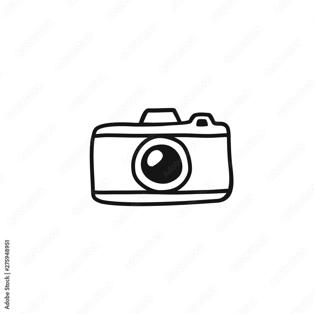 Sketch of camera for your design, Canvas Print | Barewalls Posters & Prints  | bwc10108715