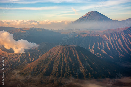 Morning light at Bromo volcano,in Probolingo,Indonesia.