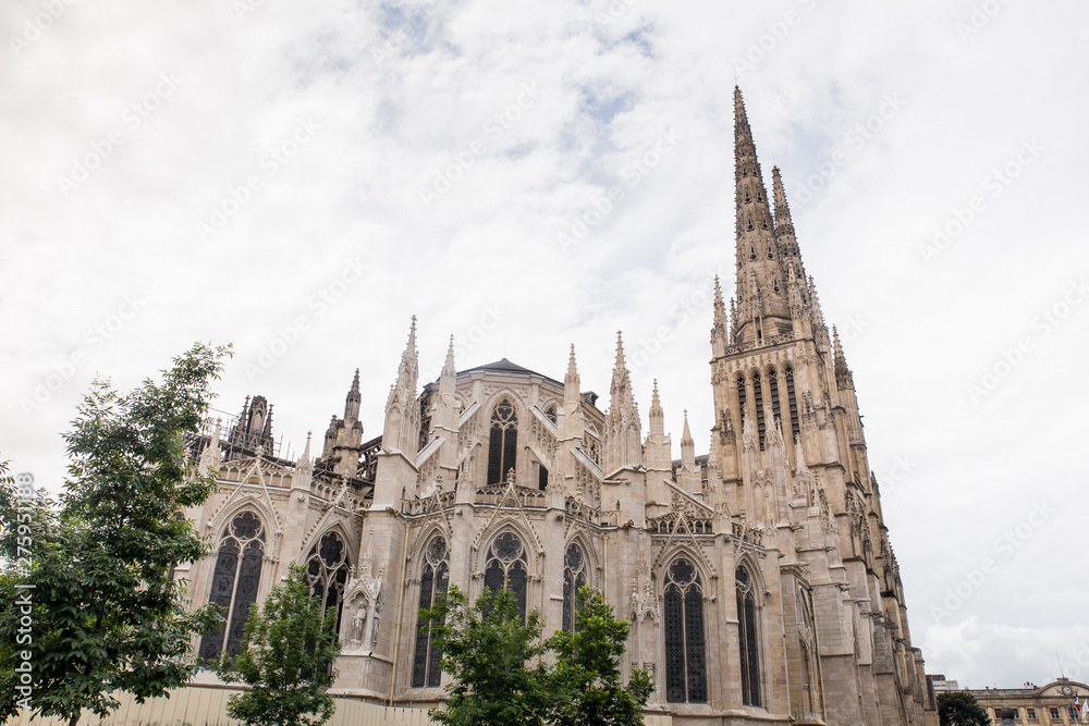 Saint Andrew cathedral in Pey Berland square, Bordeaux Saint Andrew cathedral in Pey Berland square, Bordeaux