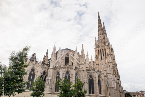 Saint Andrew cathedral in Pey Berland square, Bordeaux