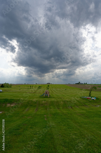 Green Grass with Storm Clouds
