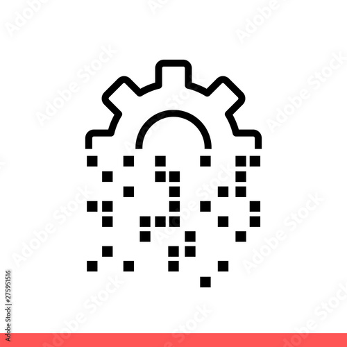 Digital transformation vector icon