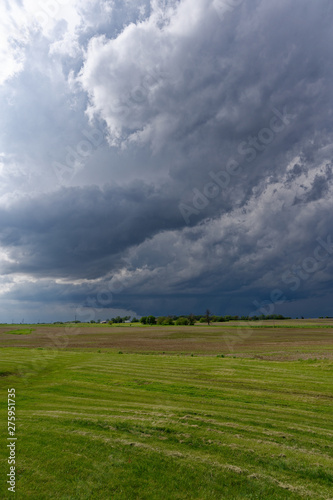 Green Grass with Storm Clouds