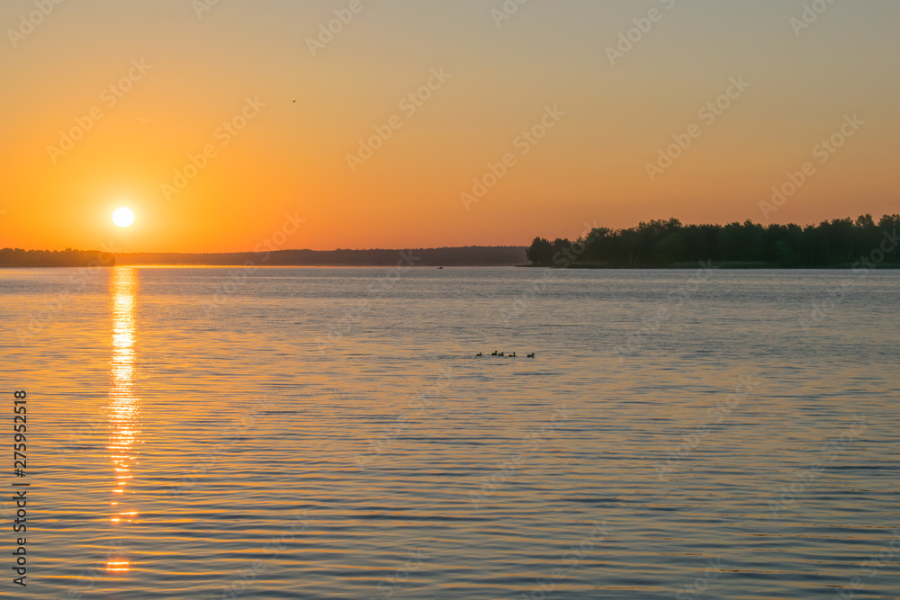 dawn of the red sun on the river dawn of the red sun on the river