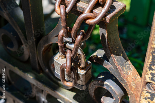 rusty chain and lock