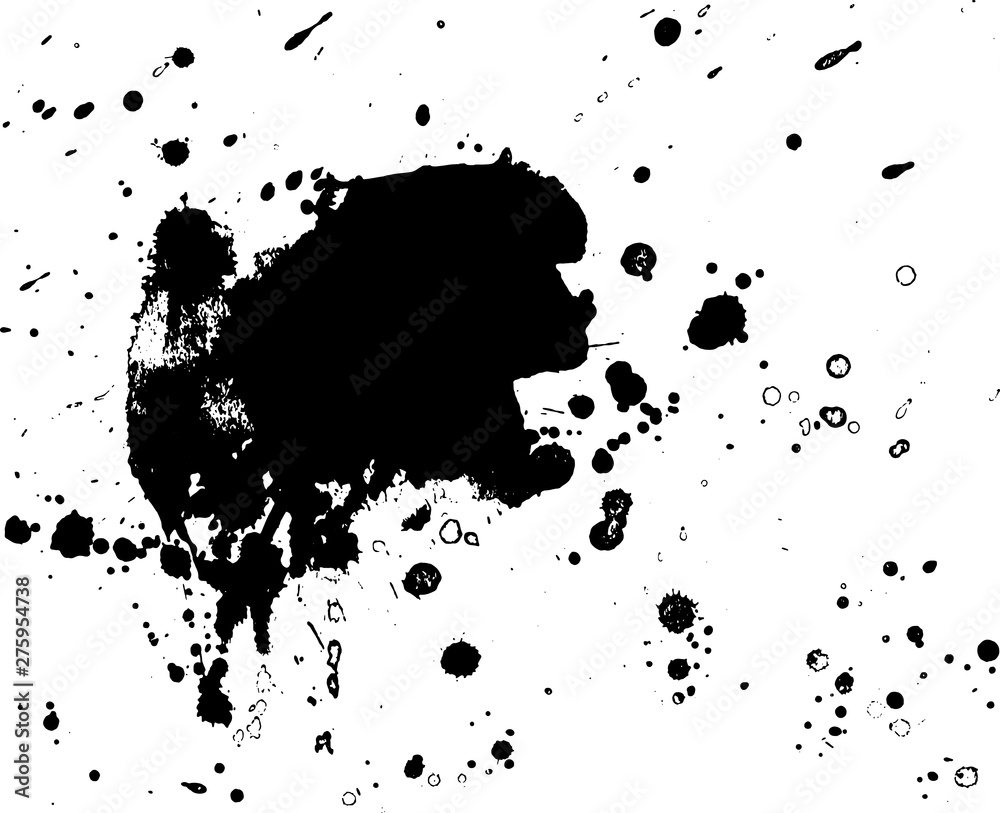 Fototapeta premium Ink stain. Black Paint Spot .