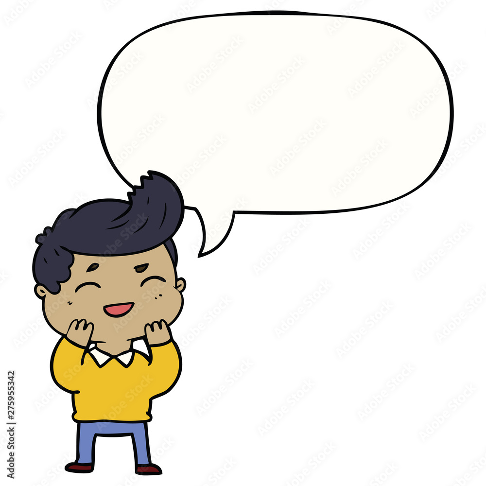 cartoon man laughing and speech bubble cartoon man laughing and speech bubble