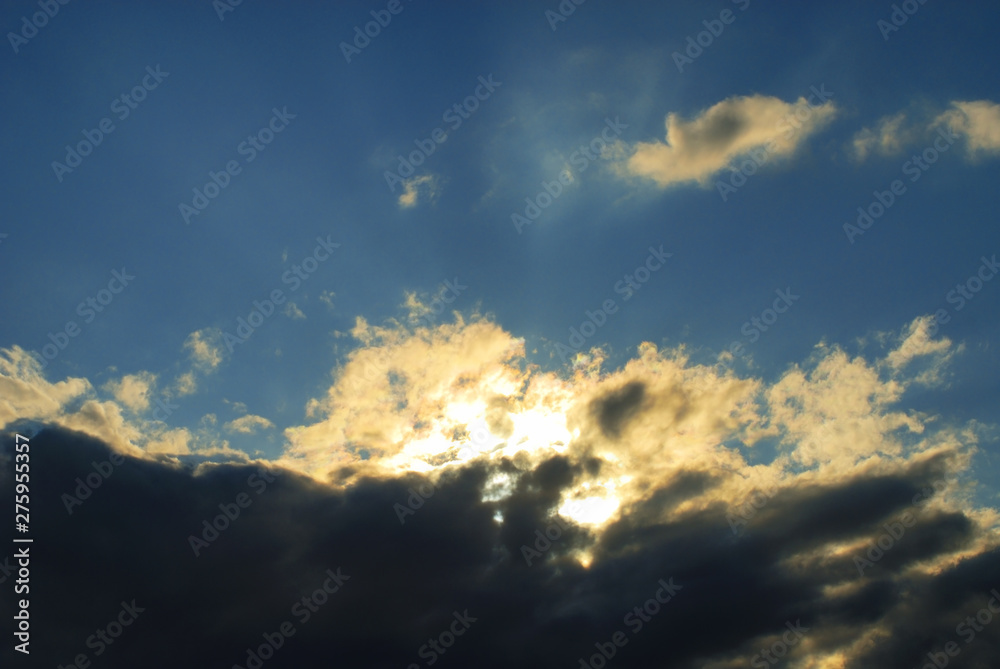 Obraz premium 夕暮れ 空 雲 素材