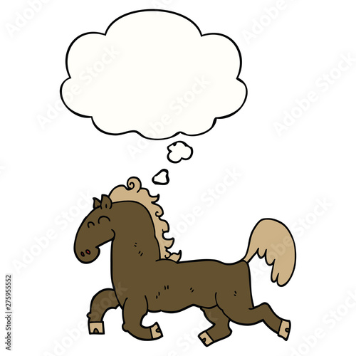 cartoon stallion and thought bubble