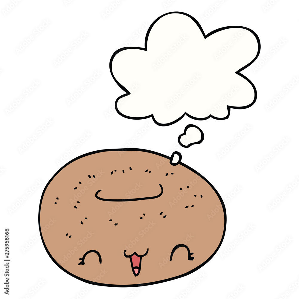cute cartoon donut and thought bubble cute cartoon donut and thought bubble