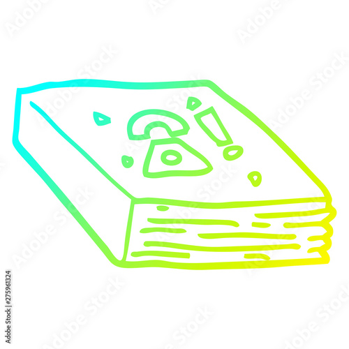 cold gradient line drawing cartoon local phone book