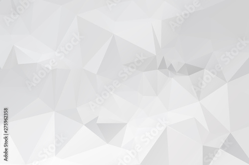 White Grey Low poly crystal background. Polygon design pattern. light Low poly vector illustration, low polygon background.