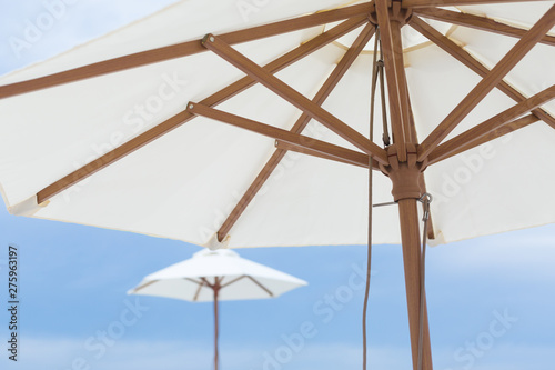 White umbrella sunshade