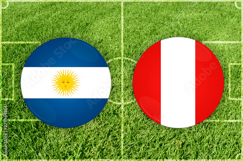 Illustration for Football match Argentina vs Peru