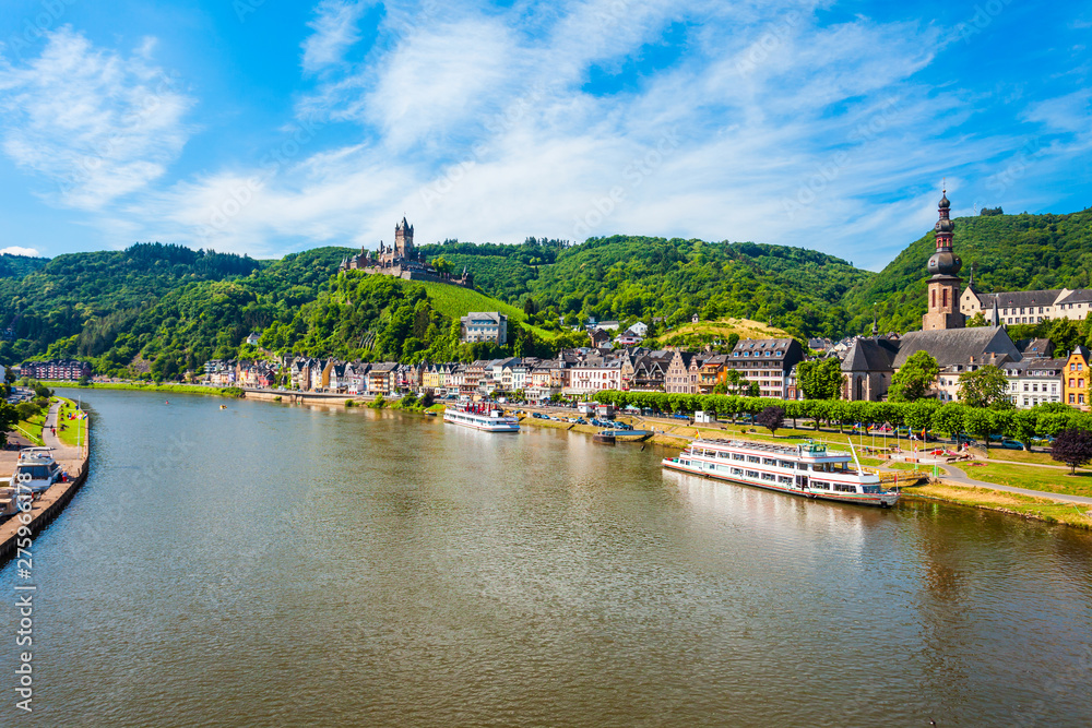 Cochem town aerial view, Germany