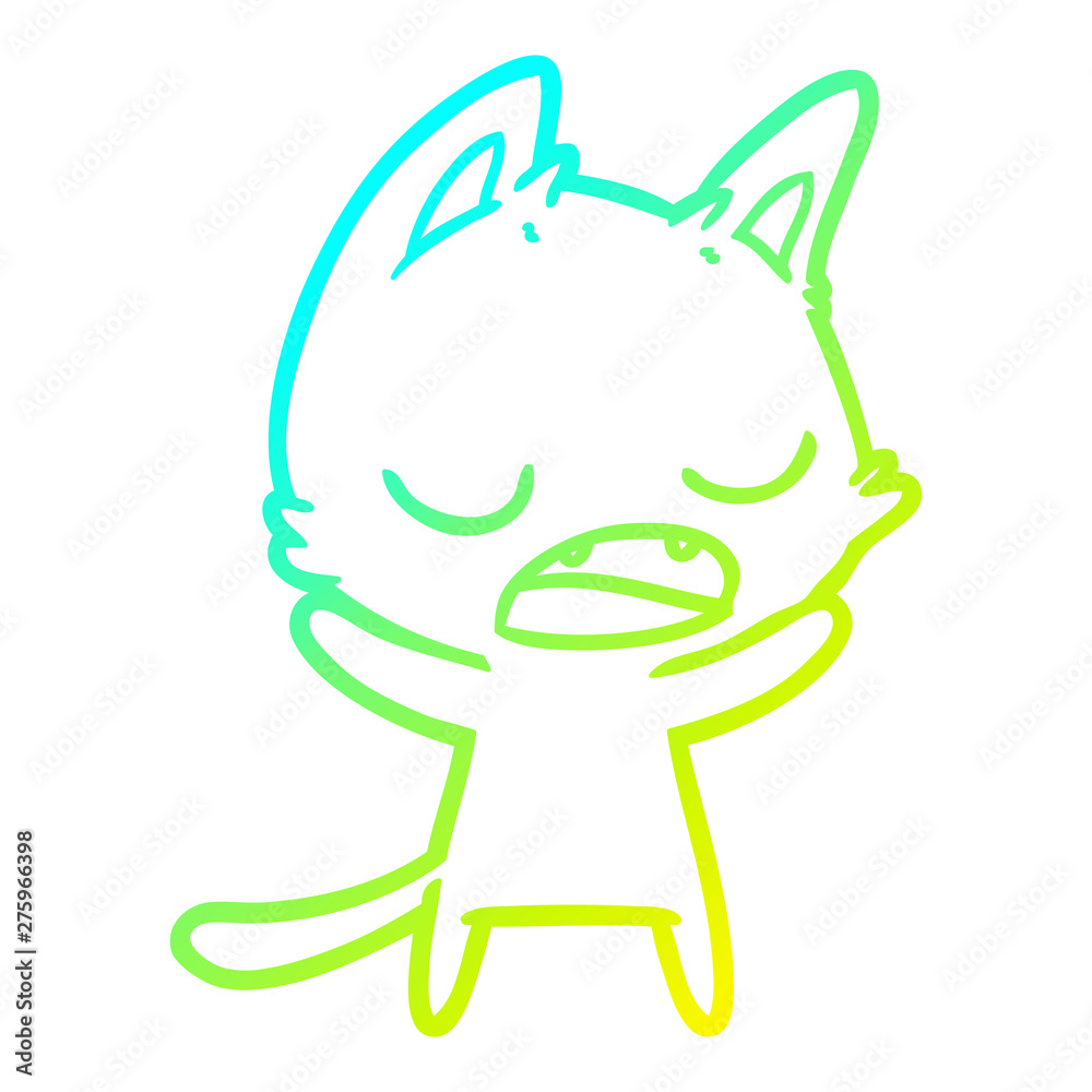 cold gradient line drawing talking cat cartoon cold gradient line drawing talking cat cartoon