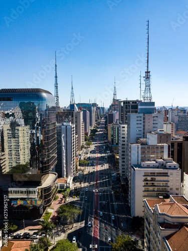 aerial view of Paulista Avenue