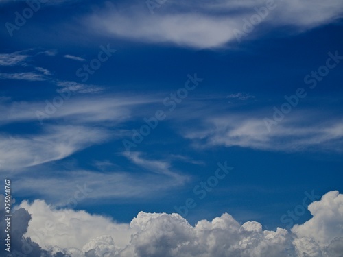 Beautiful Blue Sky and  Cirrus Clouds