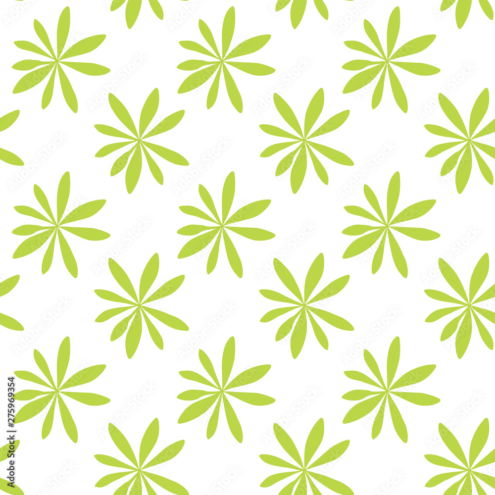 Silhouette of Palm Trees on White Background. Seamless pattern. Vector Illustration.