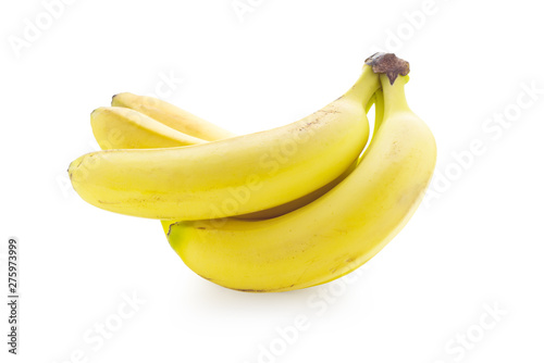 Fresh bananas isolated with clipping path