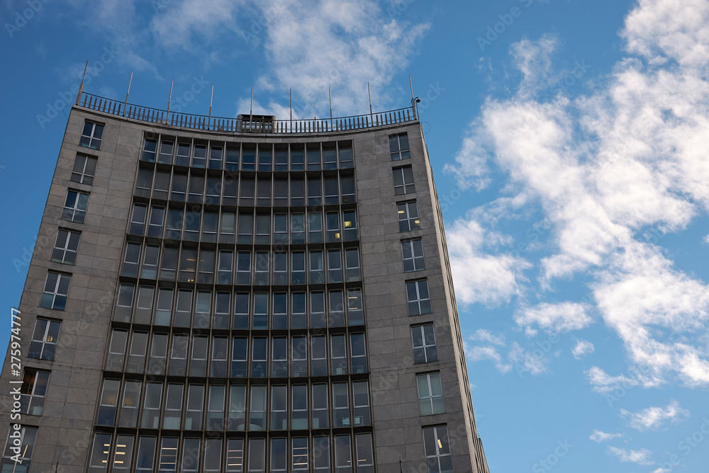 Milan, Italy - April 05, 2019 : View of 105 radio building Milan, Italy - April 05, 2019 : View of 105 radio building