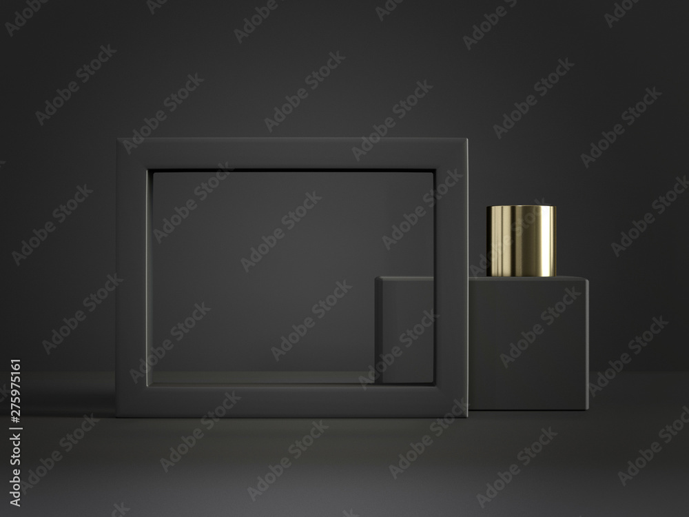 Product Display Isolated On Dark Background. Cylinder Boxes For Advertising Purpose. Blank Empty Stand Mockup. 3D render Product Display Isolated On Dark Background. Cylinder Boxes For Advertising Purpose. Blank Empty Stand Mockup. 3D render