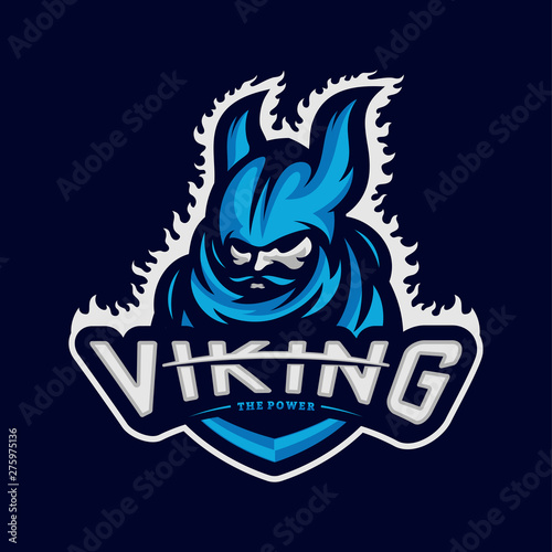 Viking eSports Logo Design Vector. Viking Mascot Gaming Logo Concepts.