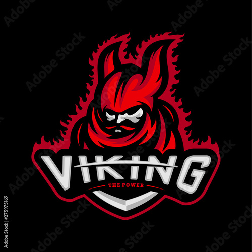 Viking eSports Logo Design Vector. Viking Mascot Gaming Logo Concepts.