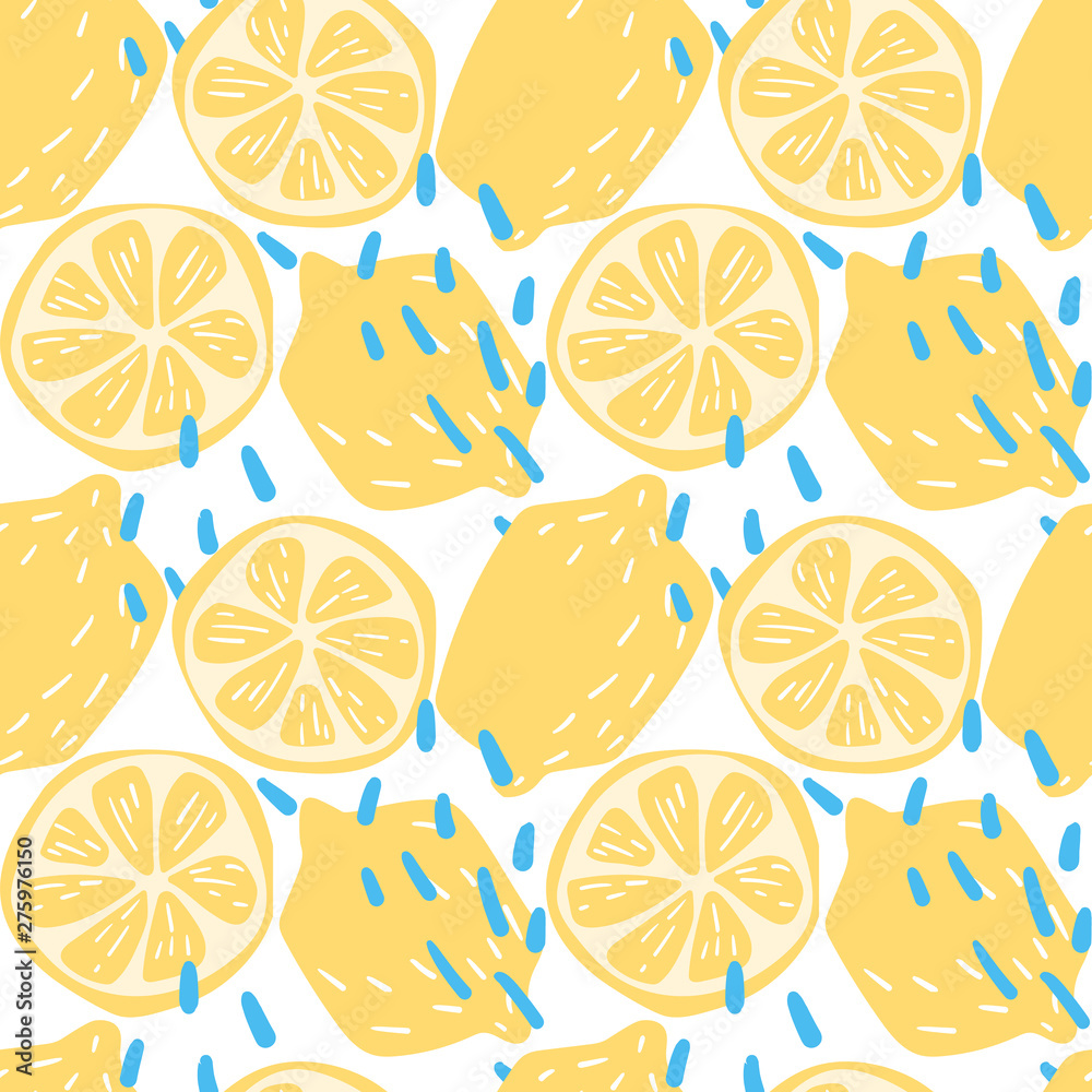 lemons seamless pattern