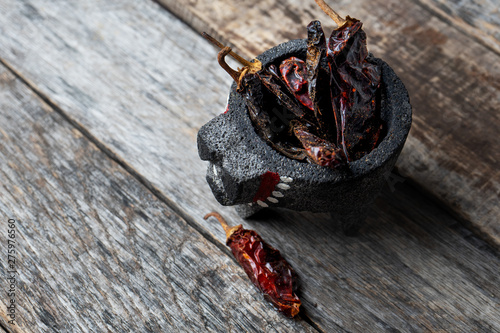 Morita pepper is a jalapeno pepper dried and smoked photo
