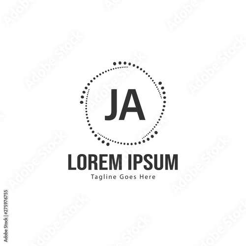 Free Download Initial JA logo template with modern frame. Minimalist JA letter logo vector illustration - GFXLoad