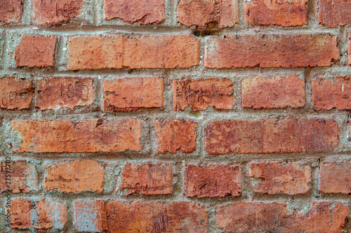 Brick wall texture background . Wall of old brick.