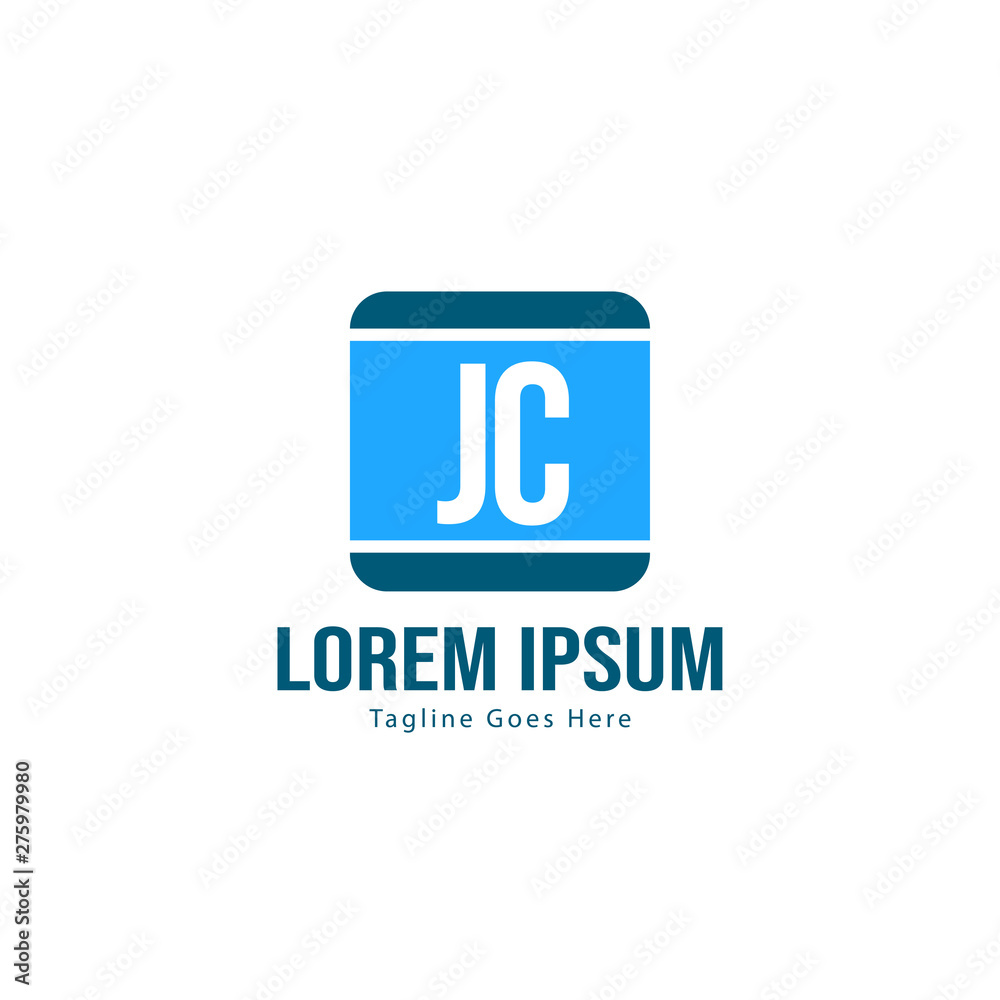 Initial JC logo template with modern frame. Minimalist JC letter logo vector illustration Initial JC logo template with modern frame. Minimalist JC letter logo vector illustration