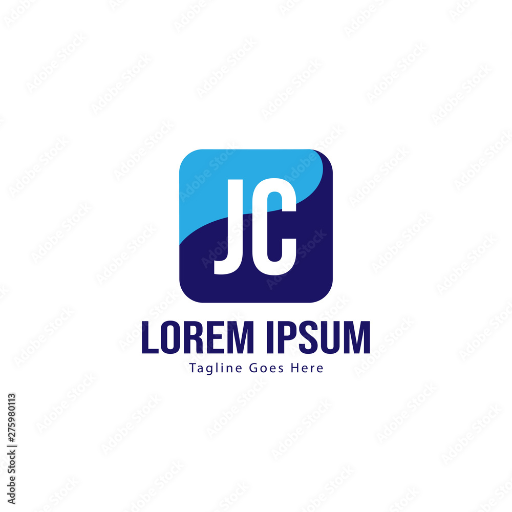Initial JC logo template with modern frame. Minimalist JC letter logo vector illustration Initial JC logo template with modern frame. Minimalist JC letter logo vector illustration