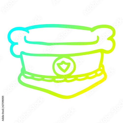 cold gradient line drawing cartoon fire chiefs hat